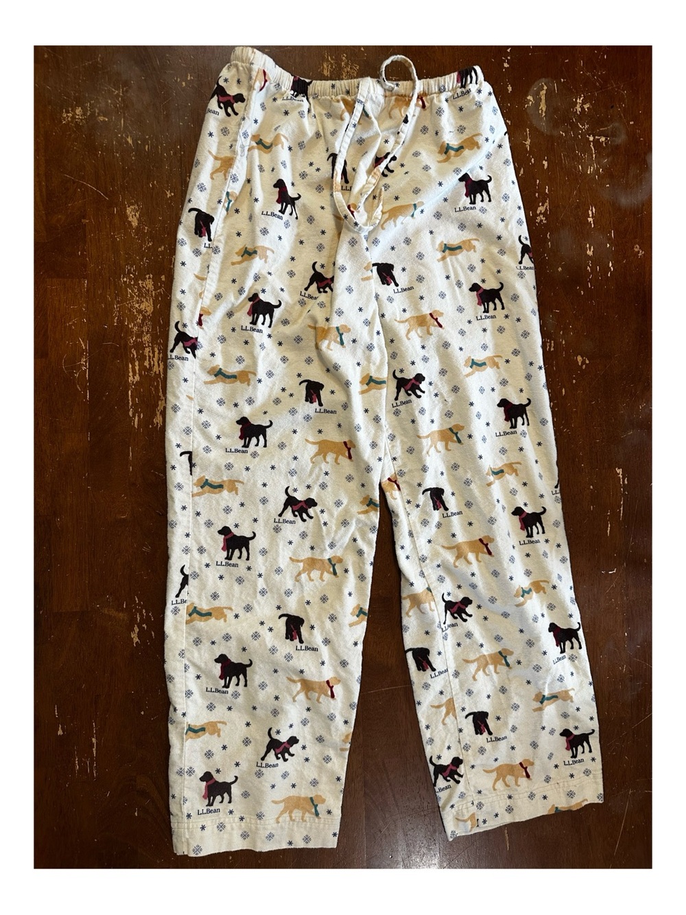 L.L. Bean Dog Print Adult Pajama Pants Size Small